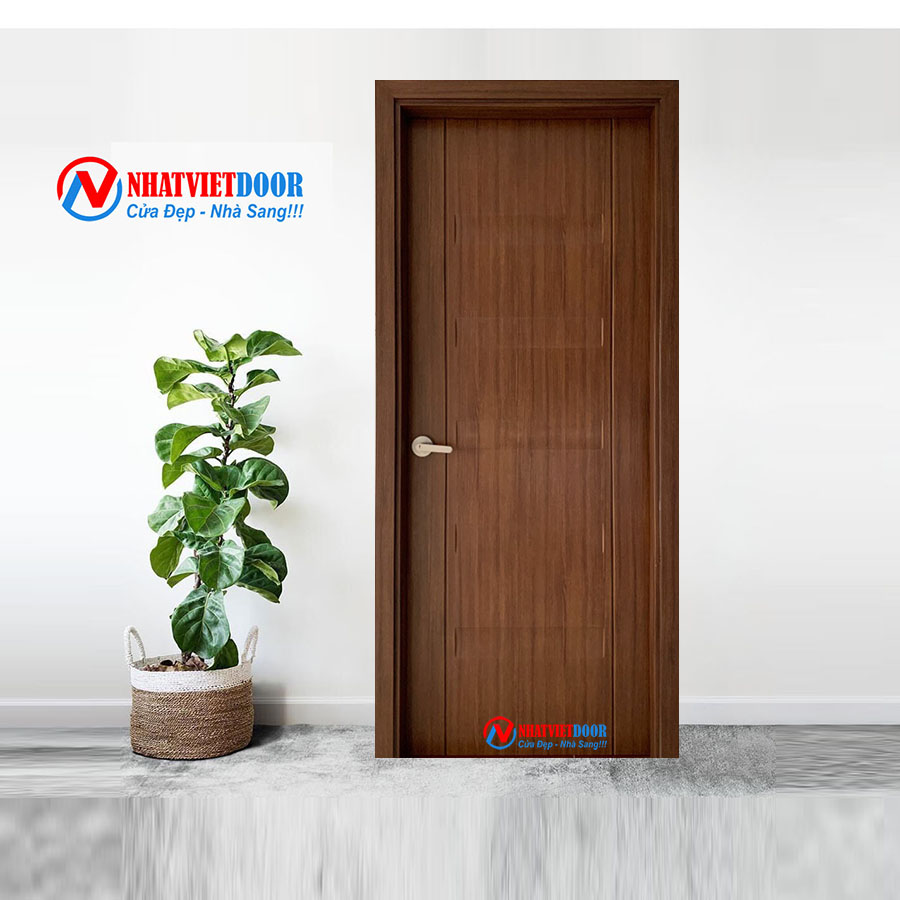 Cửa nhựa ABS Hàn Quốc với tone màu nâu giả gỗ