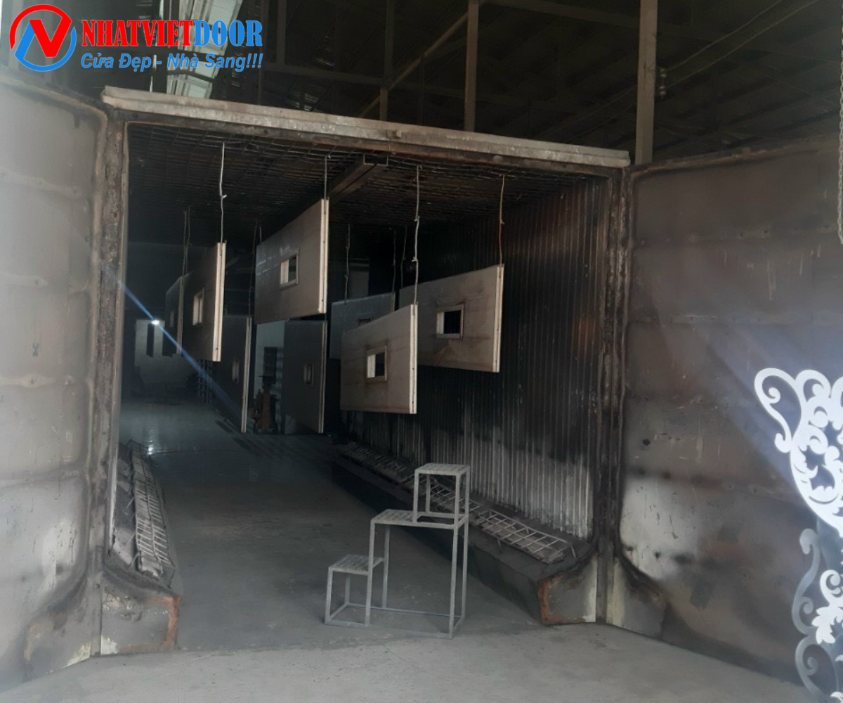 Thử nghiệm cửa chống cháy tại xưởng Nhật Việt Door