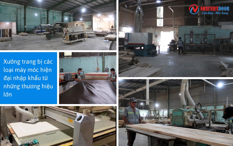 Xưởng sản xuất cửa gỗ của Nhật Việt Door