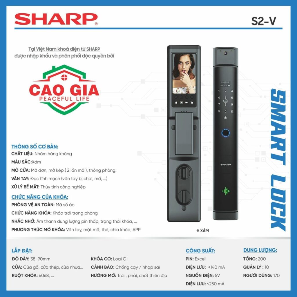 Khóa điện tử Sharp S2-V