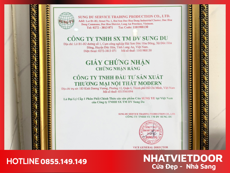 Báo giá cửa nhựa gỗ sungyu
