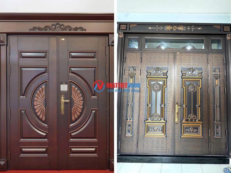 Cửa thép vân gỗ