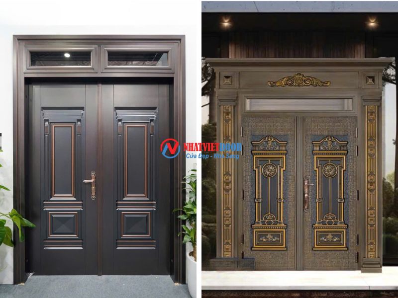 Cửa thép vân gỗ Classic 5D