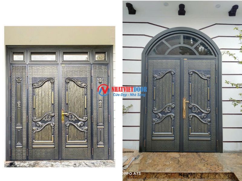 Cửa thép vân gỗ Classic