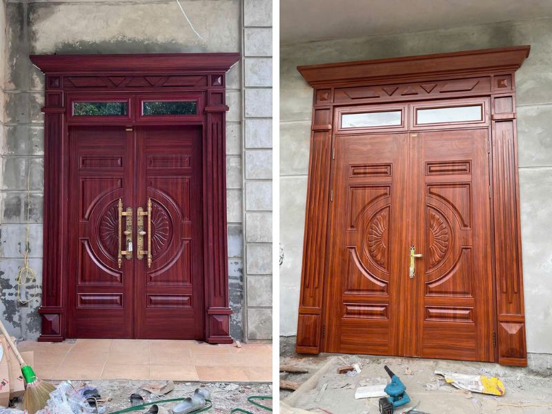 cửa thép vân gỗ