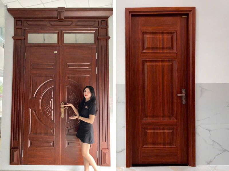 cửa thép vân gỗ