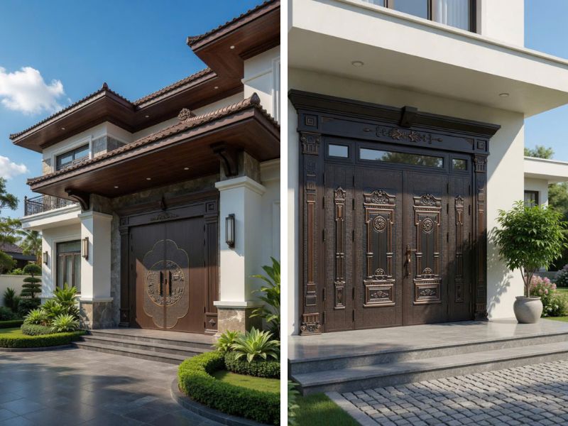 cửa thép vân gỗ