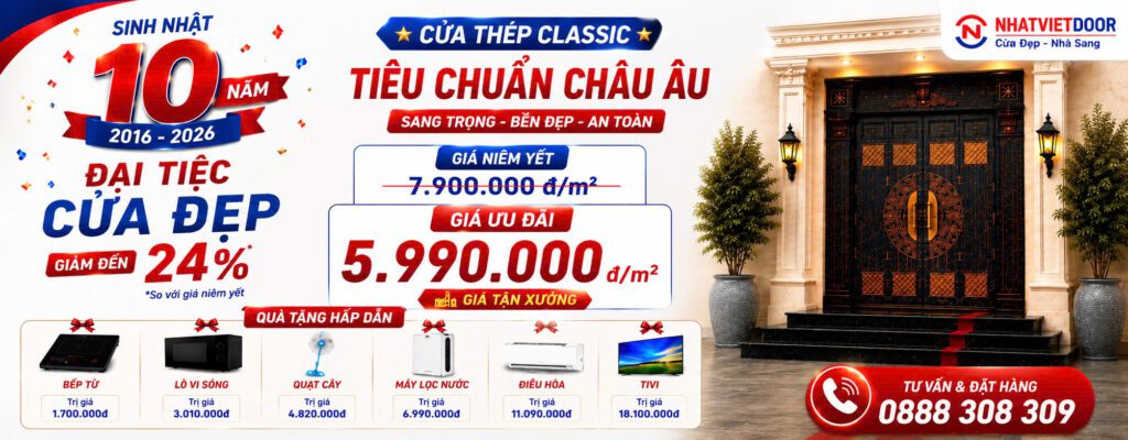 cửa thép vân gỗ
