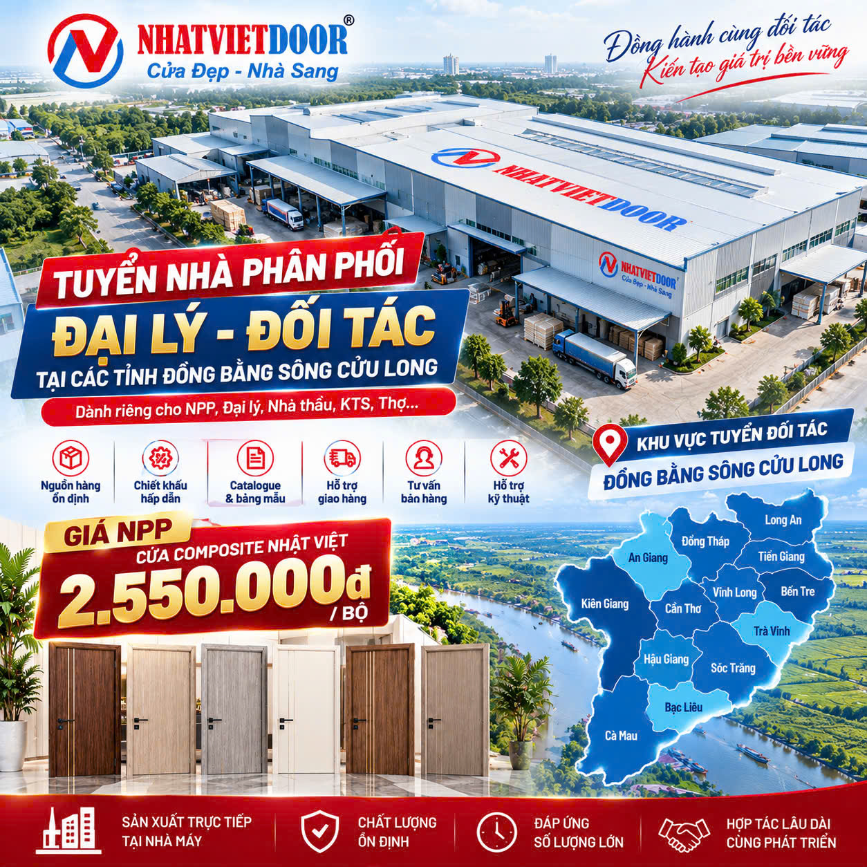 Tuyển nhà phân phối, đại lý cửa composite tại Phú Quốc